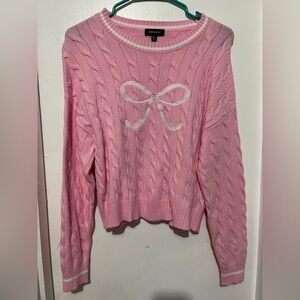 Pink Bow Sweater